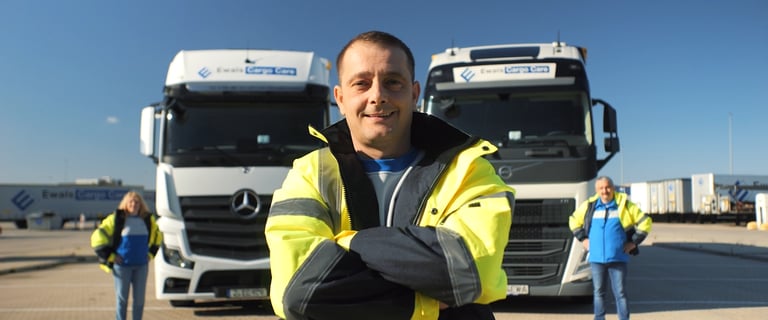 Ewals Drivers in front of trucks 